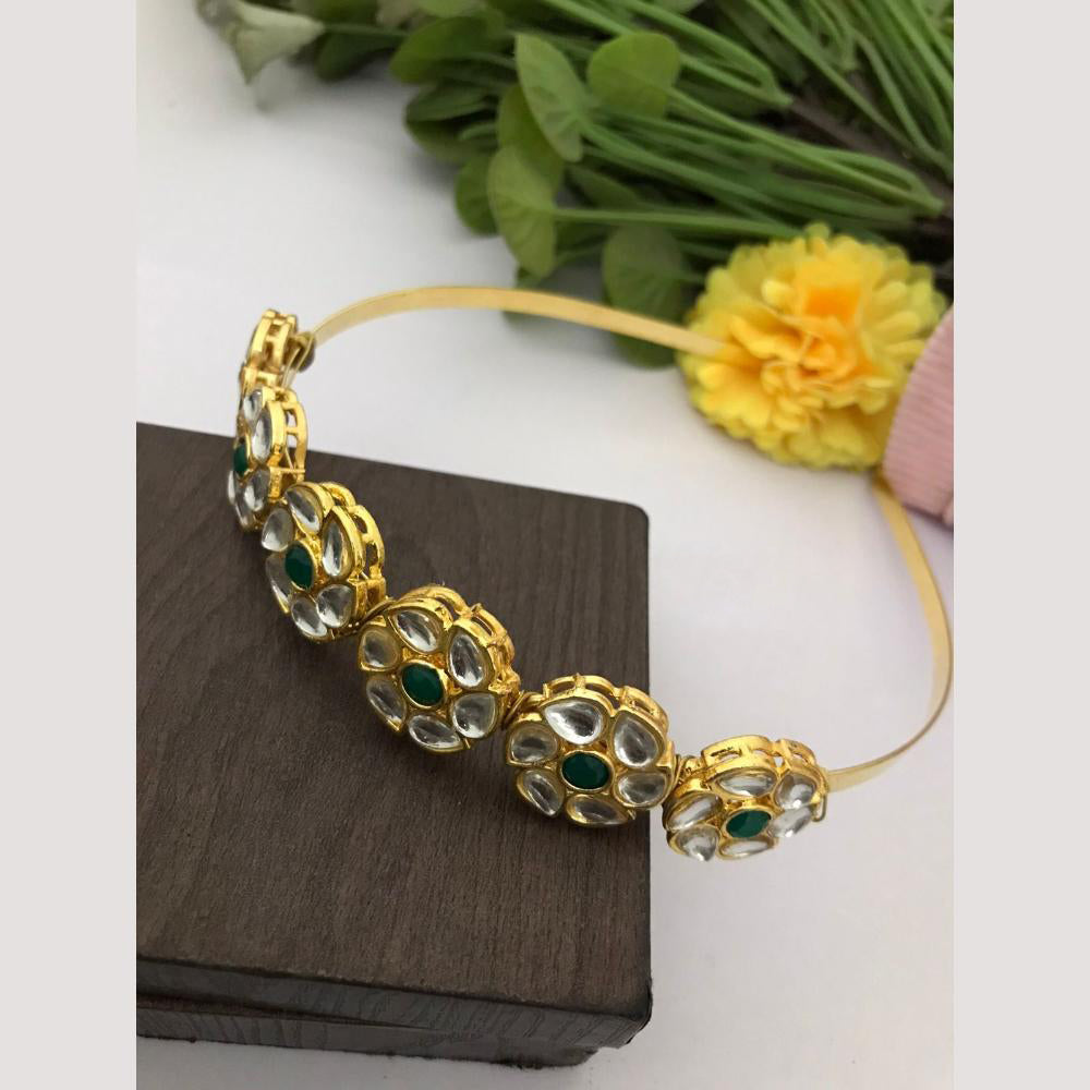 FS Collection Gorgeous Pota Stone & Kundan Hair Band The Perfect Hair Statement