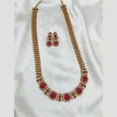 FS Collection Premium Austrian Stone And Pota Design Necklace Set