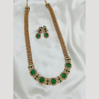 FS Collection Premium Austrian Stone And Pota Design Necklace Set