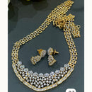 FS Collection Beautiful Two Tone Long Necklace Set For Festive Wear