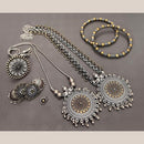 FS Collection Beautiful Oxidised Two Tone Jewellery Combo Set For Navratri Occassions