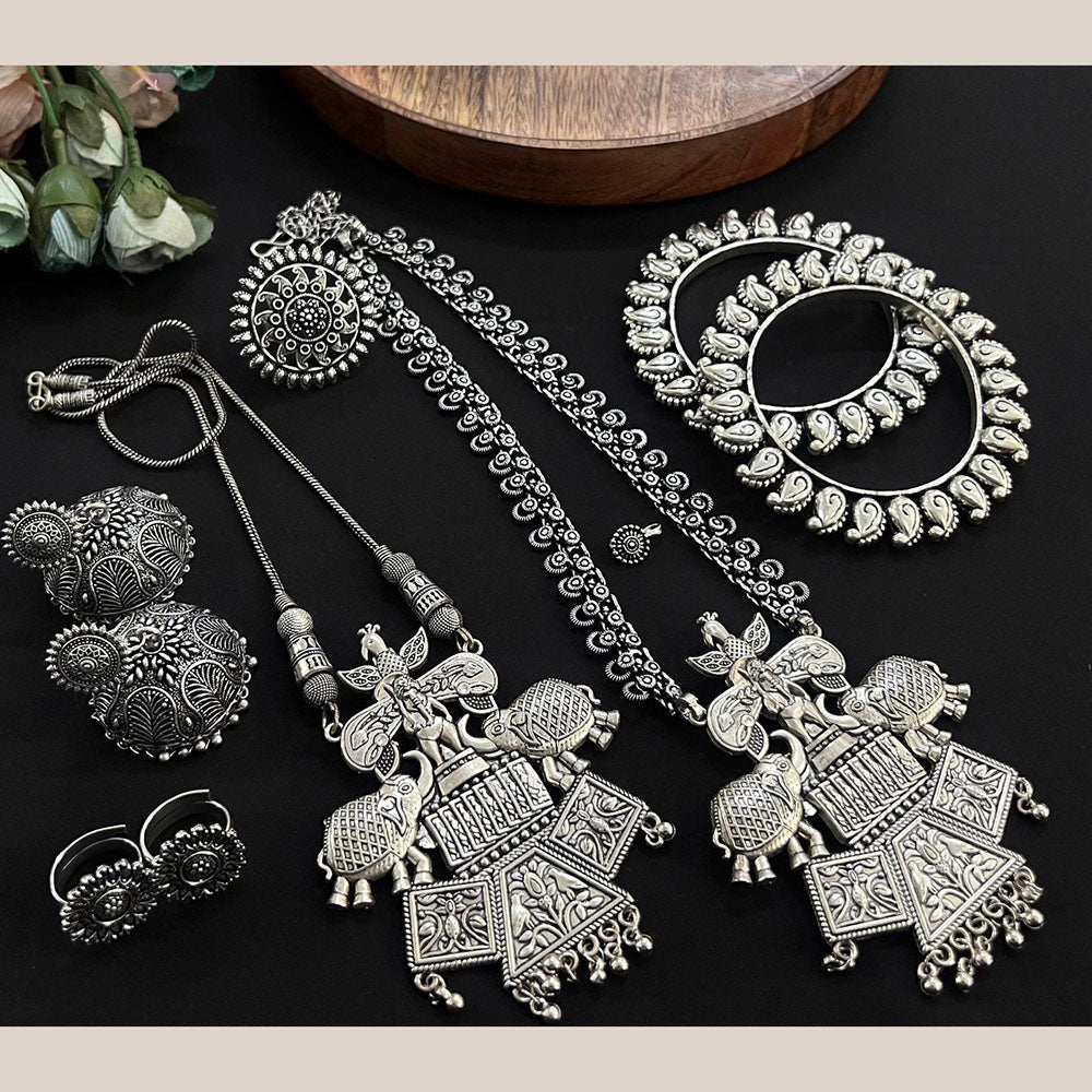 FS Collection Beautiful Oxidised Jewellery Combo Set For Navratri Occassions