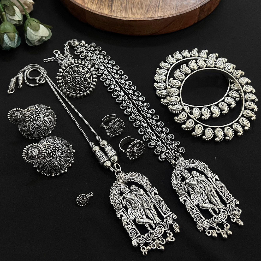 FS Collection Beautiful Oxidised Jewellery Combo Set For Navratri Occassions