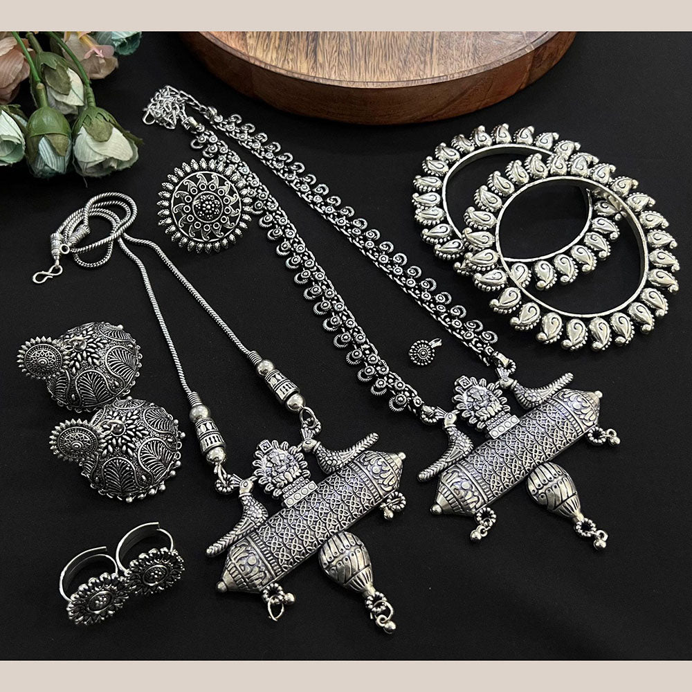 FS Collection Beautiful Oxidised Jewellery Combo Set For Navratri Occassions