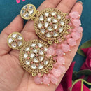 FS Collection Royal Charm Kundan And Pearl Dangler Earrings Set