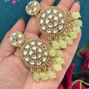 FS Collection Royal Charm Kundan And Pearl Dangler Earrings Set