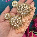 FS Collection Royal Charm Kundan And Pearl Dangler Earrings Set