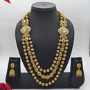 FS Collection Ethnic Charm Pota And Kundan Stone Necklace Set