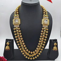 FS Collection Ethnic Charm Pota And Kundan Stone Necklace Set