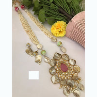 FS Collection Regal Glow Mother Of Pearl Long Necklace Set