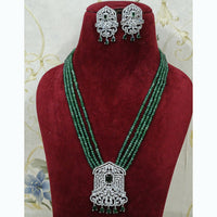 FS Collection Shiny Sparkling American Diamond Necklace Set