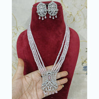 FS Collection Shiny Sparkling American Diamond Necklace Set