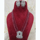 FS Collection Shiny Sparkling American Diamond Necklace Set