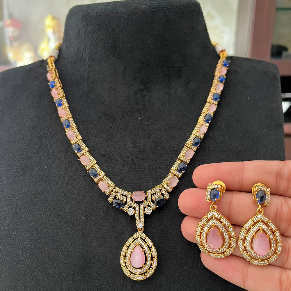 FS Collection Sparkle Radiance AD And Austrian Stone Necklace Set