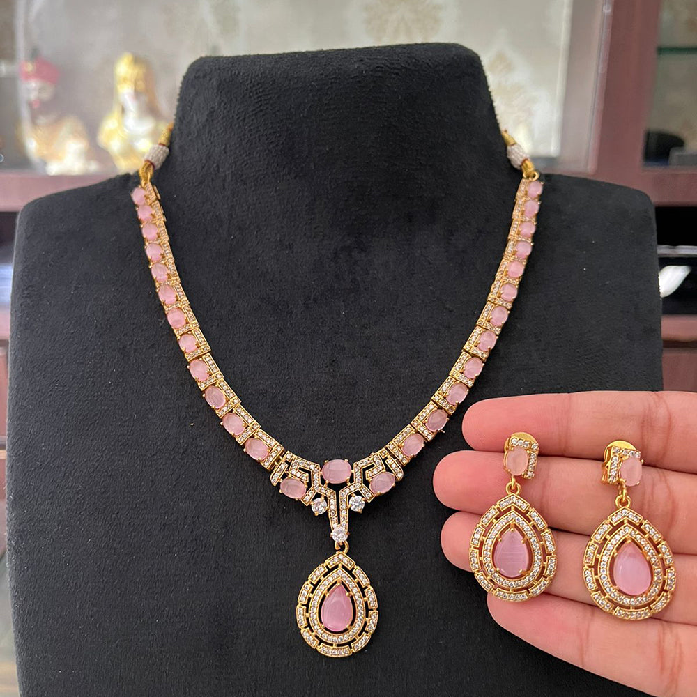 FS Collection Sparkle Radiance AD And Austrian Stone Necklace Set