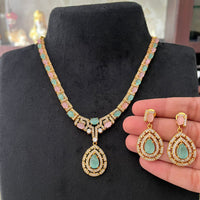 FS Collection Sparkle Radiance AD And Austrian Stone Necklace Set