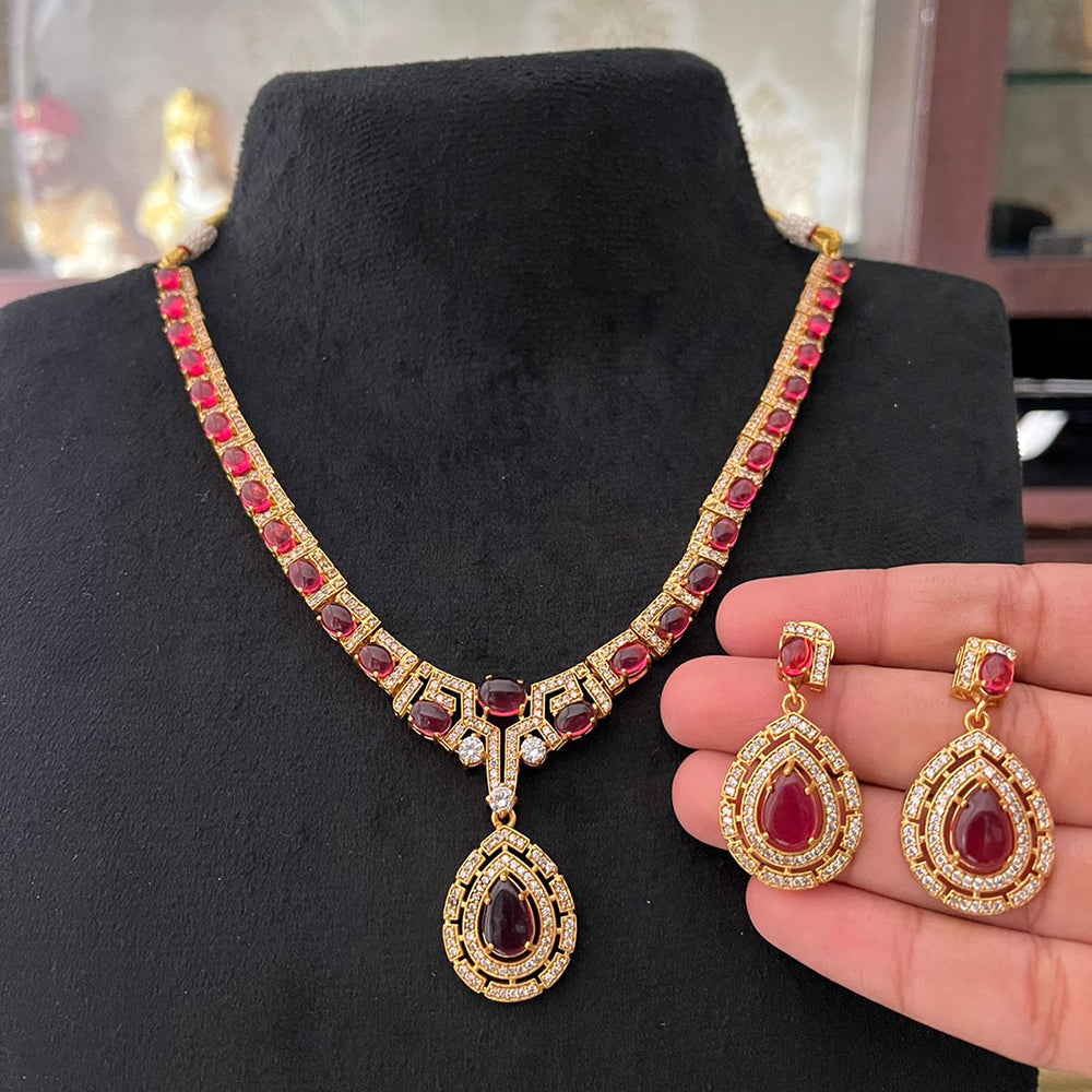 FS Collection Sparkle Radiance AD And Austrian Stone Necklace Set