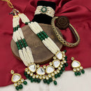 FS Collection Regal Radiance Kundan Stone And Pearl Necklace Set