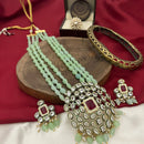 FS Collection Regal Radiance Kundan Stone And Pearl Necklace Set