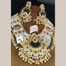 FS Collection Radiant Sparkle Pota Stone And Pearl Necklace Set