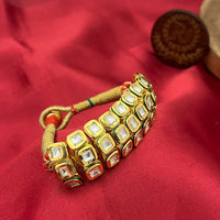 FS Collection Timeless Sparkle Kundan Stone Bangle Set