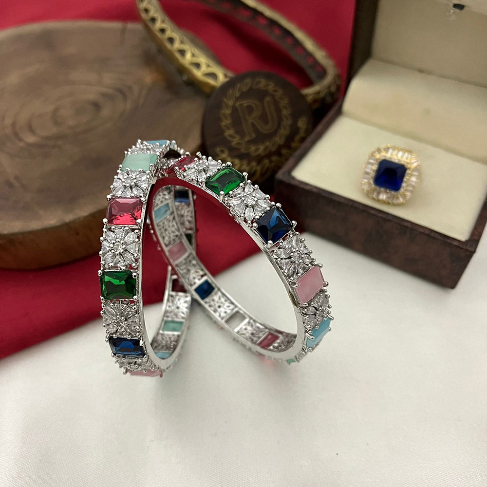 FS Collection Elegant Glow American Daimond Bangle Set