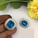 FS Collection Eternal Spark Crystal Stud Earrings for Casual & Festive Looks