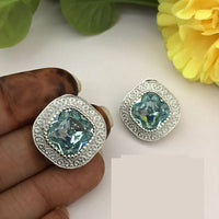 FS Collection Eternal Spark Crystal Stud Earrings for Casual & Festive Looks