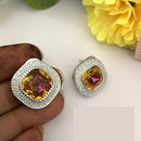 FS Collection Eternal Spark Crystal Stud Earrings for Casual & Festive Looks