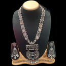 FS Collection Heritage Style Oxidised Mirror Long Necklace Jewelry Set for Garba & Folk Dance