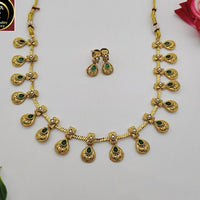 FS Collection Traditional Pota Stone Necklace Set For Wedding And Festive Wear