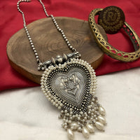 FS Collection Unique Oxidised Pendent Necklace Set Perfect For Navratri And Garba