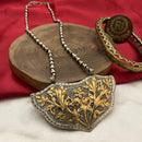FS Collection Trendy 2 Tone Oxidised Plated Long Pendent Necklace Set Perfect For Navratri Festival