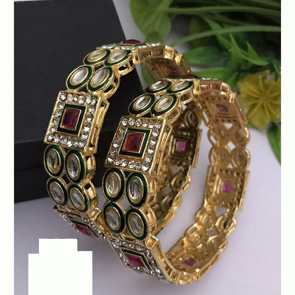 FS Collection Traditional Kundan Kada Bangles Set For All Wedding Occassions