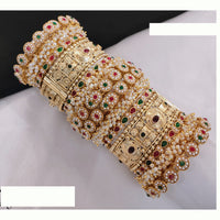 FS Collection Traditional Bridal Chura with Pota Stone and Pearl Embellishments