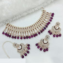 FS Collection Sparkling Austrian Stone And Beads Statement Necklace Set