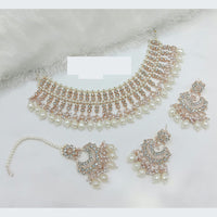 FS Collection Sparkling Austrian Stone And Beads Statement Necklace Set