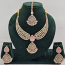 FS Collection Shimmering Crystal Stone And Pearl Necklace Set