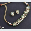 FS Collection Designer Kundan And Meenakari Choker Necklace Set