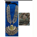 FS Collection Grand 2 Tone Kundan Stone And Pearl Necklace Set