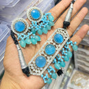 FS Collection Heritage Pota Stone And Austrian Pearl Choker Necklace Set