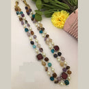FS Collection Enthic Long Mala Necklace With Nugget Beads And Pearl 