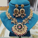 FS Collection Graceful Traditional Kundan And Pearl Necklace Set  for All Occassions