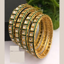 FS Collection Designer Kundan Stone Bangles Set Perfect For Wedding Wear 