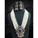 FS Collection Royal Kundan and Pearl Long Necklace Set With Intricate Pearl Mala for Special Events