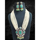 FS Collection Royal Kundan and Pearl Long Necklace Set With Intricate Pearl Mala for Special Events