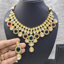 FS Collection Sparkling Kundan Choker Necklace Set For All Occaisions