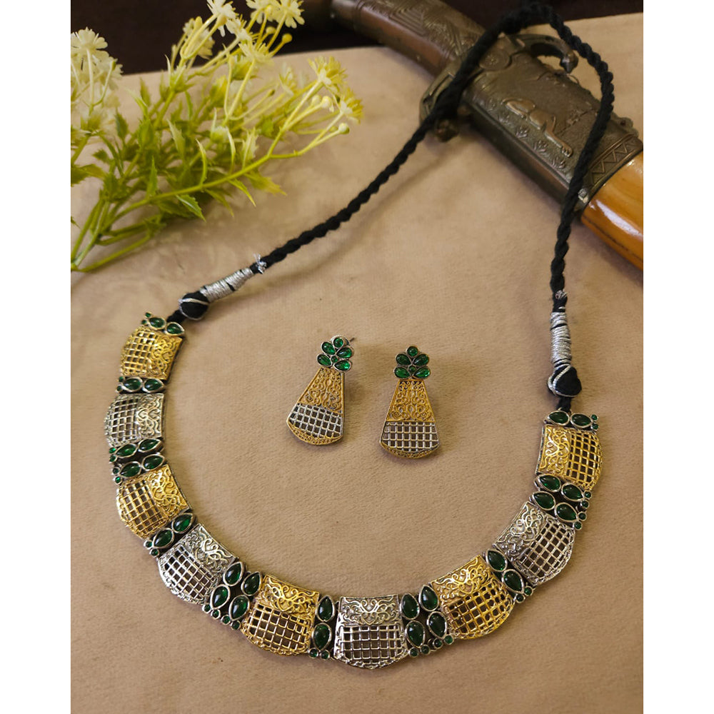 FS Collection Radiant Designer Pota Stone Necklace Set