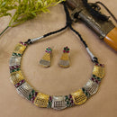 FS Collection Radiant Designer Pota Stone Necklace Set