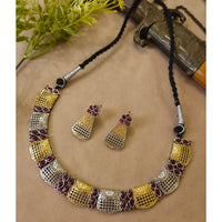 FS Collection Radiant Designer Pota Stone Necklace Set